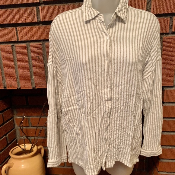 "Max Studio" button-down shirt, stripped, M - Picture 1 of 11
